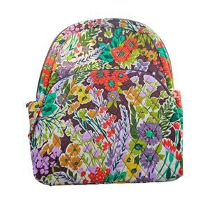 Vera Bradley Large Essential Backpack Evening Garden Cotton Boho Floral NWT